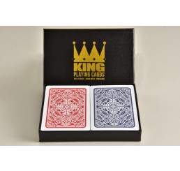 KING Playing cards Twin Pack - Prestige 100% Plastic (Poker/Jumbo)