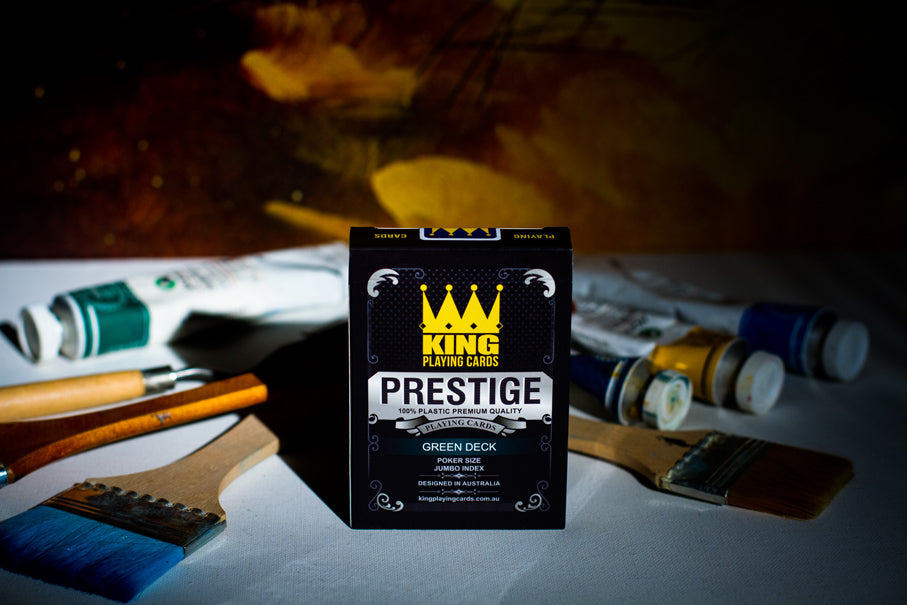 King Prestige Green playing card deck